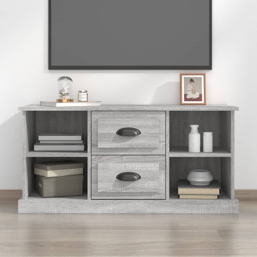Elegantly Minimalist White Engineered Wood TV Cabinet