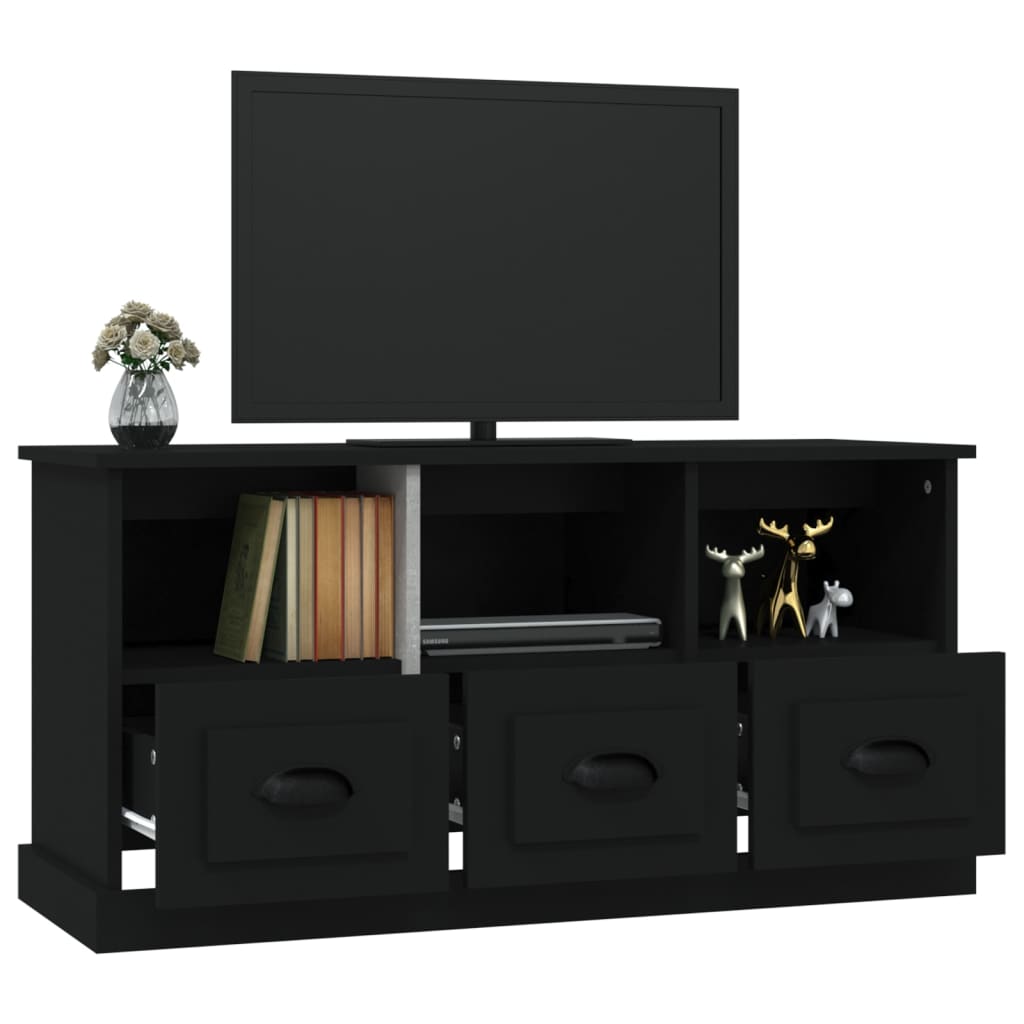 Modern White Engineered Wood TV Cabinet