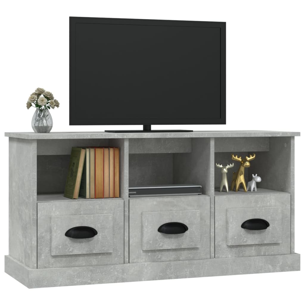 Modern White Engineered Wood TV Cabinet