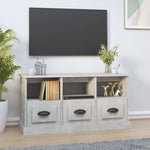 Modern White Engineered Wood TV Cabinet