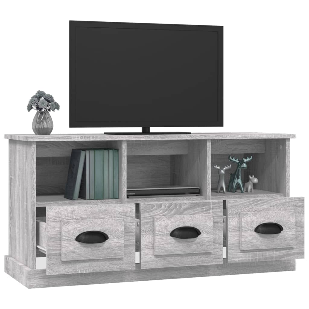 Modern White Engineered Wood TV Cabinet