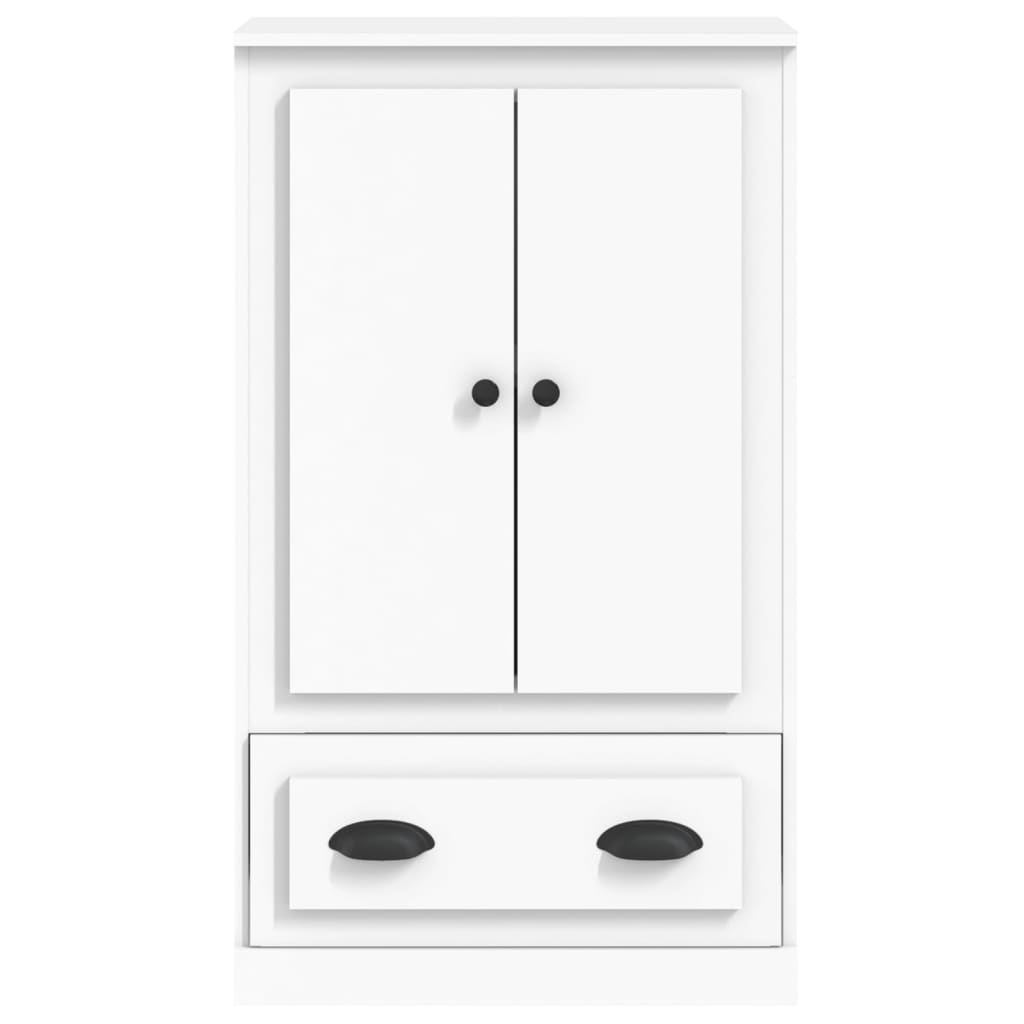 Sleek White Highboard in Engineered Wood