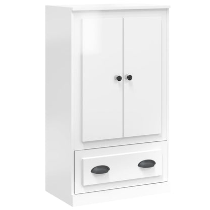 Sleek White Highboard in Engineered Wood