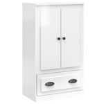 Sleek White Highboard in Engineered Wood