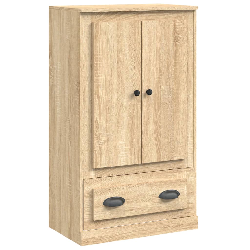 Sleek White Highboard in Engineered Wood