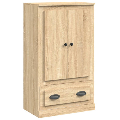 Sleek White Highboard in Engineered Wood