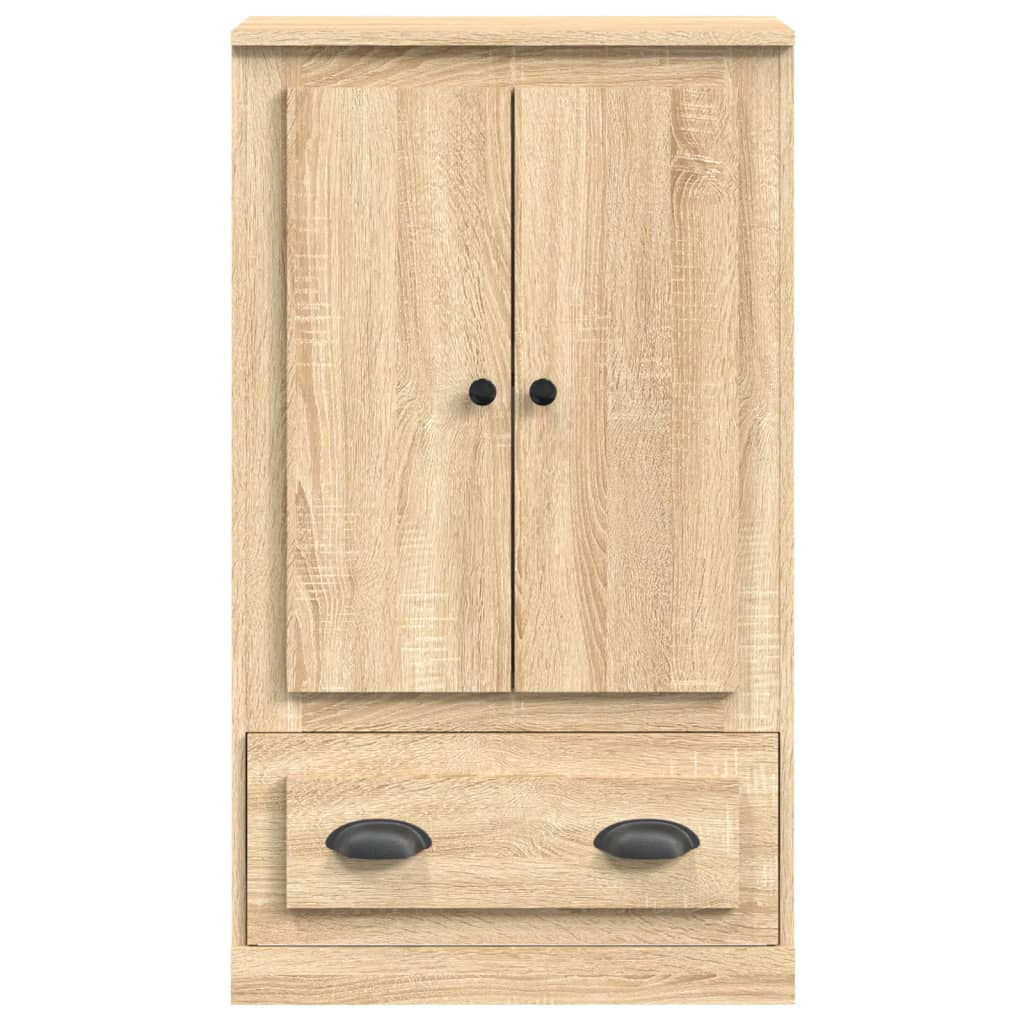 Sleek White Highboard in Engineered Wood