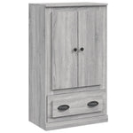 Sleek White Highboard in Engineered Wood