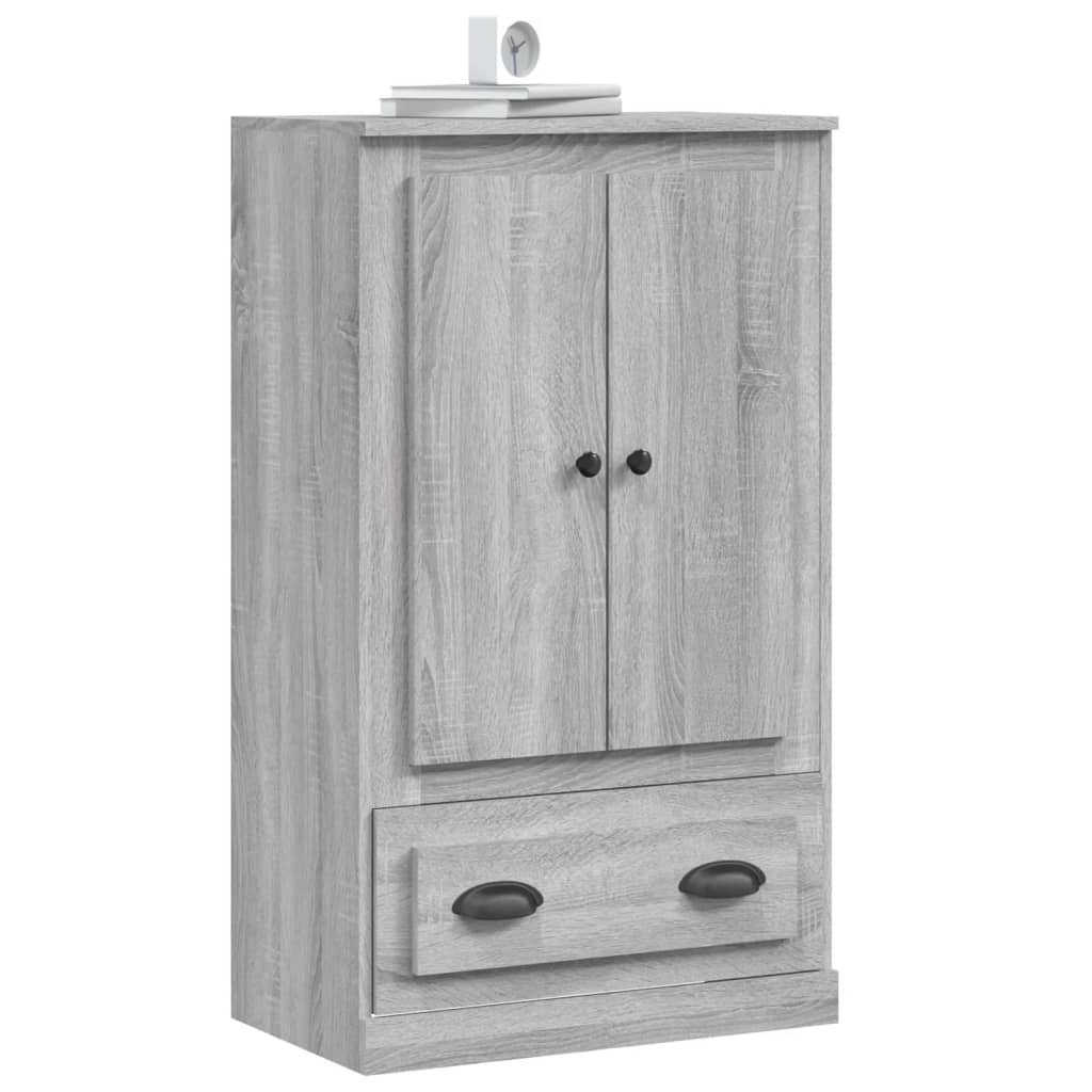 Sleek White Highboard in Engineered Wood