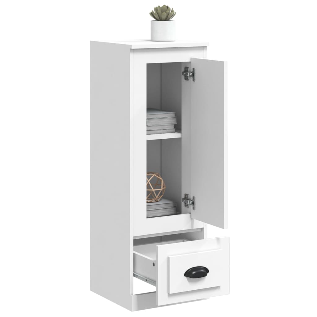 Contemporary White Highboard in Engineered Wood