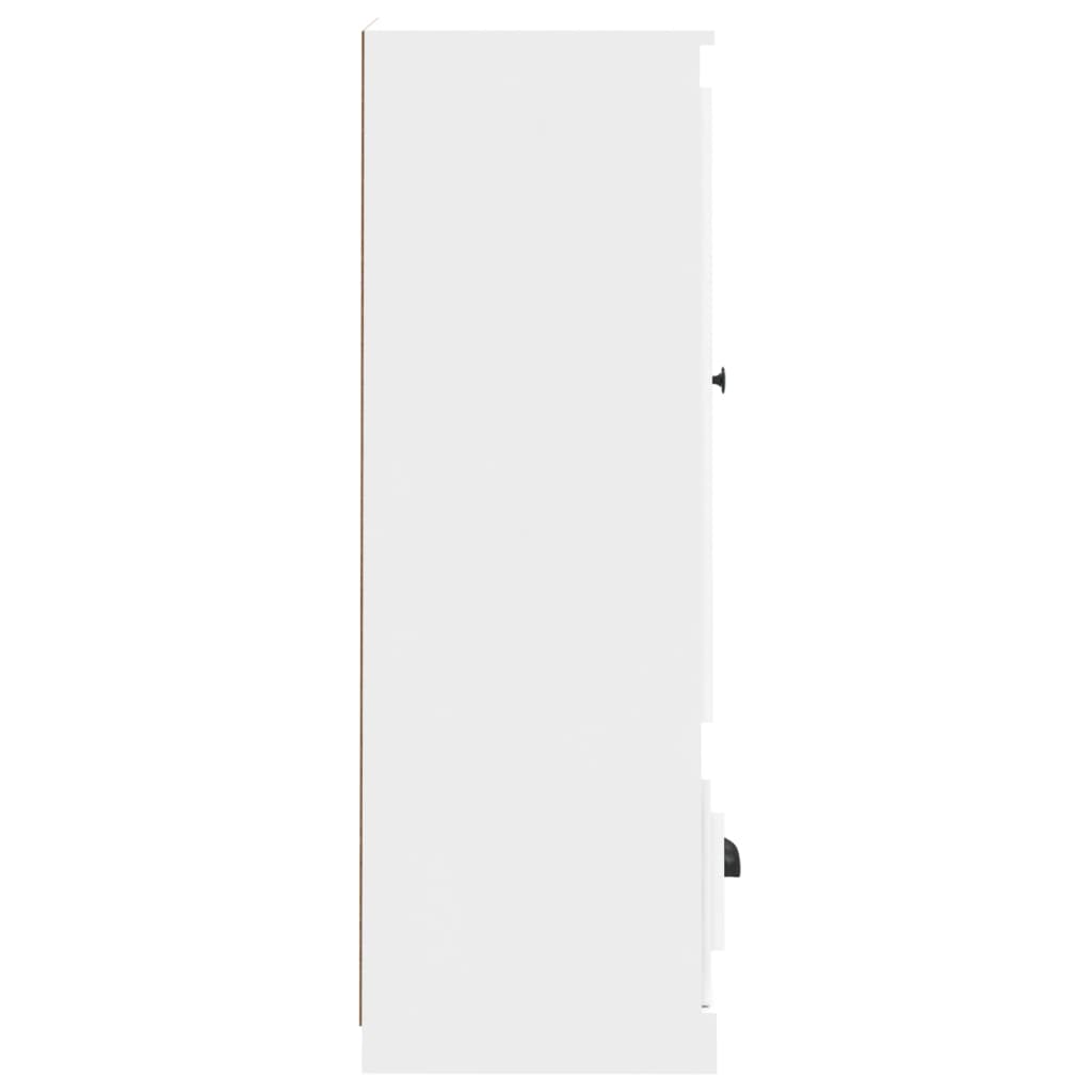 Contemporary White Highboard in Engineered Wood