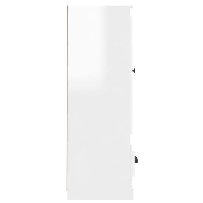 Contemporary White Highboard in Engineered Wood