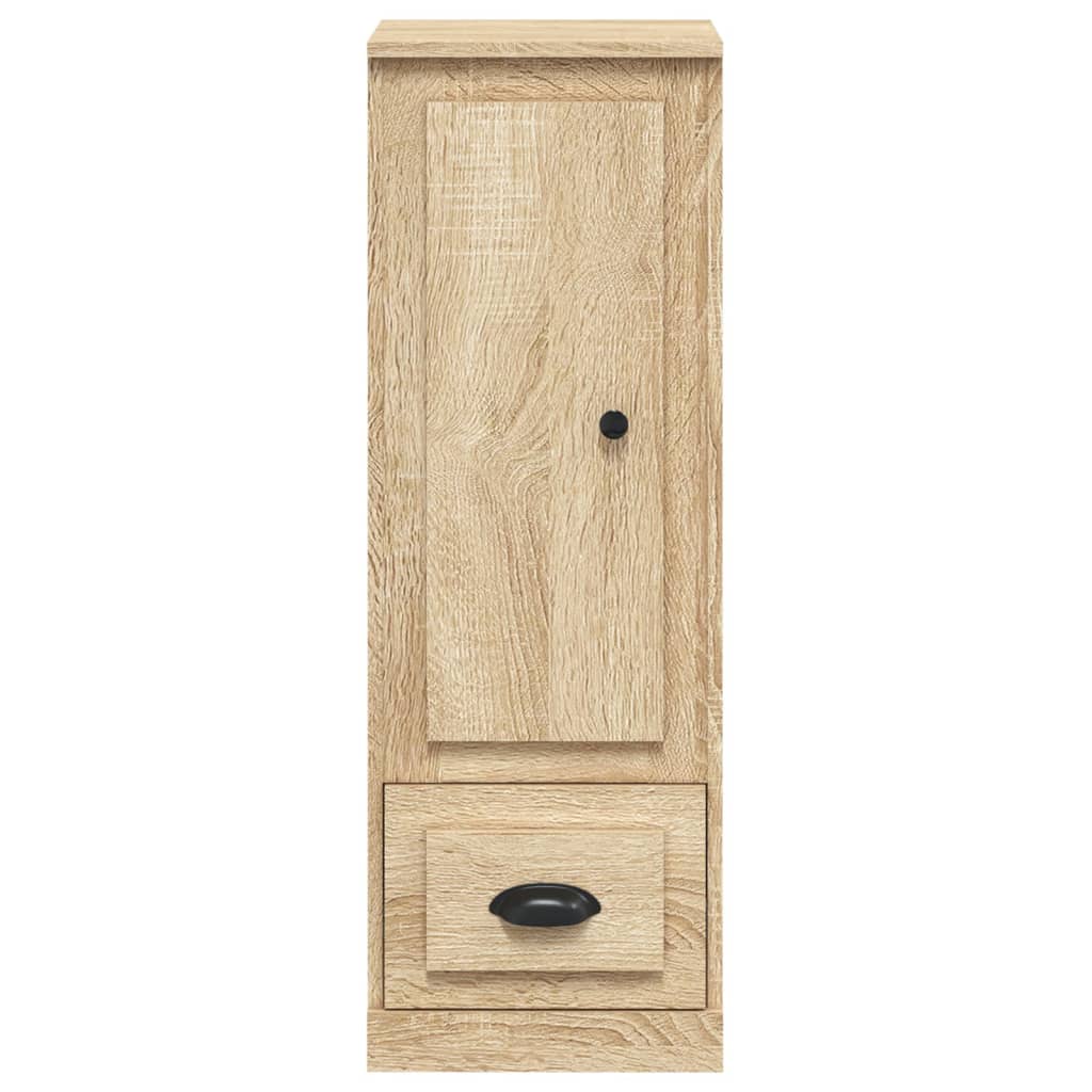 Contemporary White Highboard in Engineered Wood