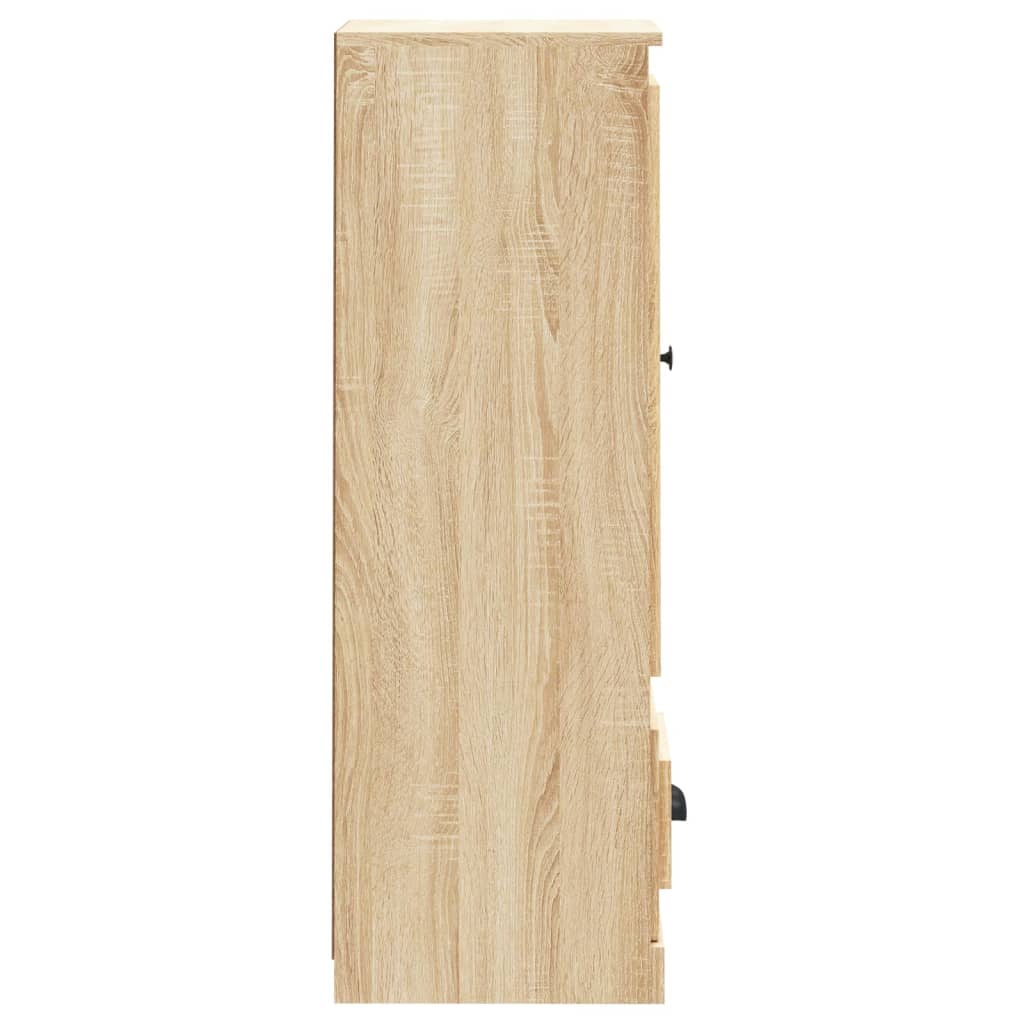 Contemporary White Highboard in Engineered Wood