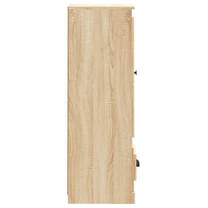 Contemporary White Highboard in Engineered Wood