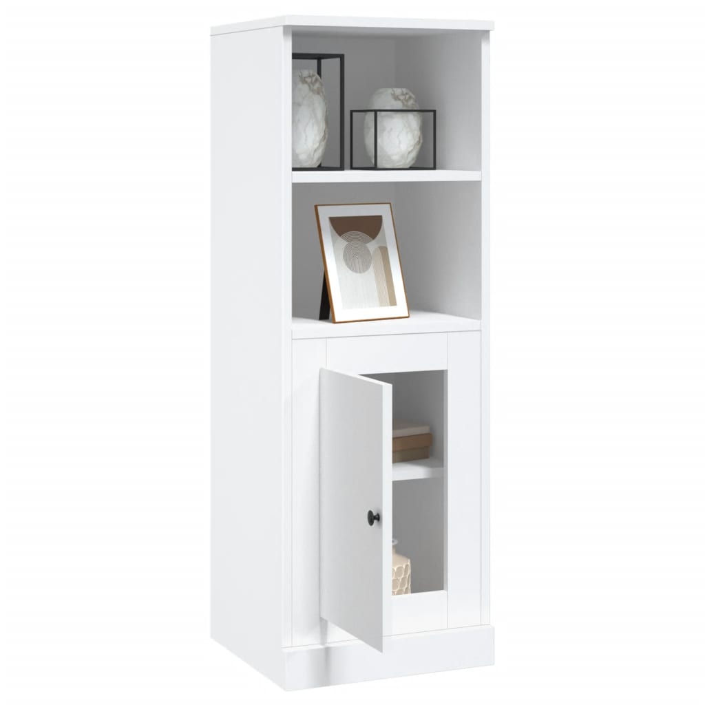 Modern White Highboard in Engineered Wood