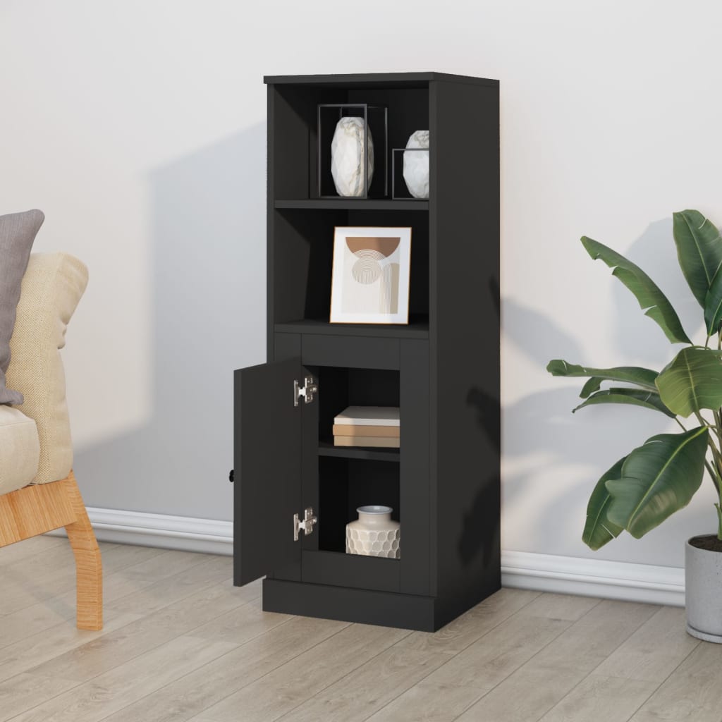 Modern White Highboard in Engineered Wood
