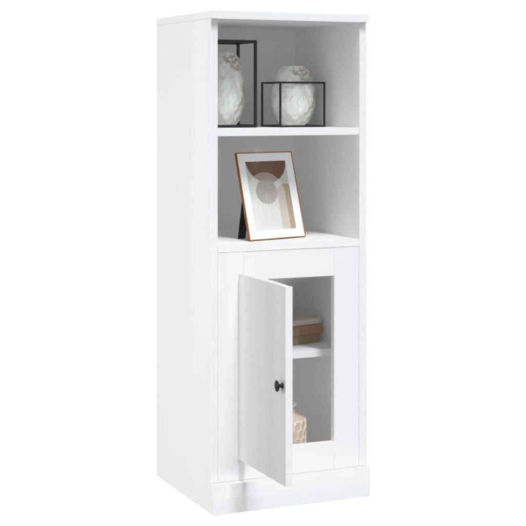 Modern White Highboard in Engineered Wood