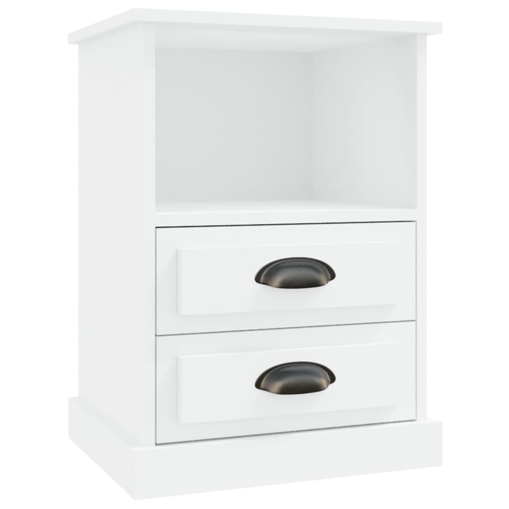 Dual Ivory Whispers: Set of 2 White Bedside Cabinets