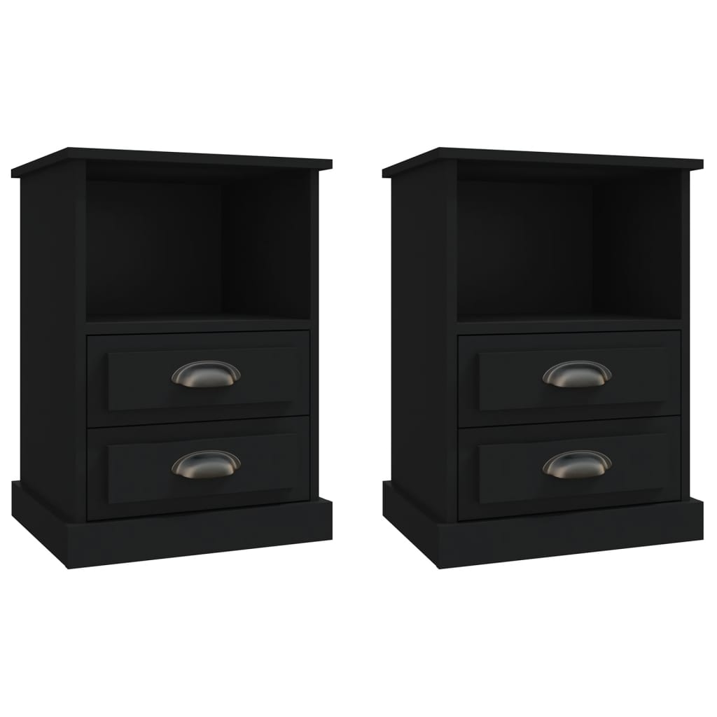 Dual Ivory Whispers: Set of 2 White Bedside Cabinets