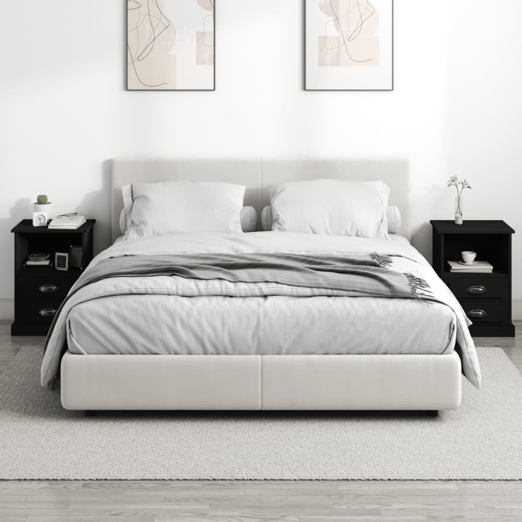 Dual Ivory Whispers: Set of 2 White Bedside Cabinets