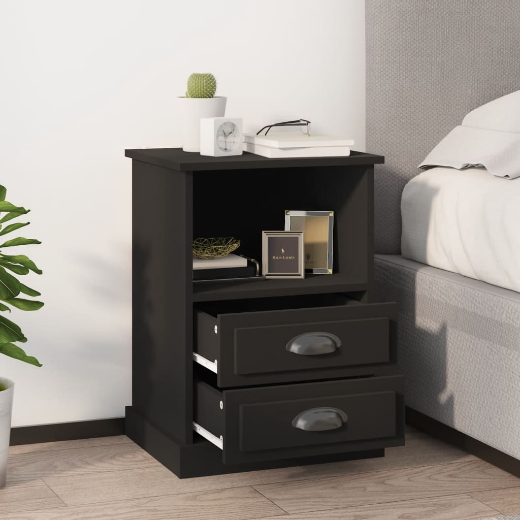 Dual Ivory Whispers: Set of 2 White Bedside Cabinets