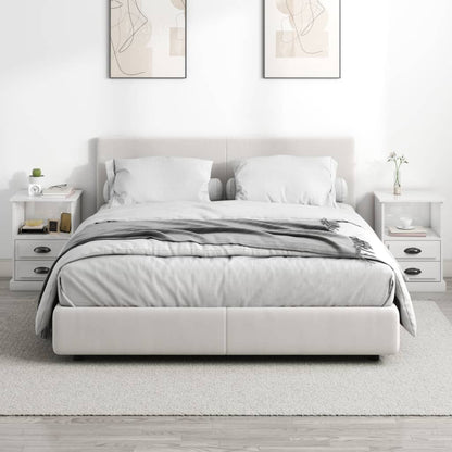 Dual Ivory Whispers: Set of 2 White Bedside Cabinets
