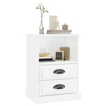 Dual Ivory Whispers: Set of 2 White Bedside Cabinets