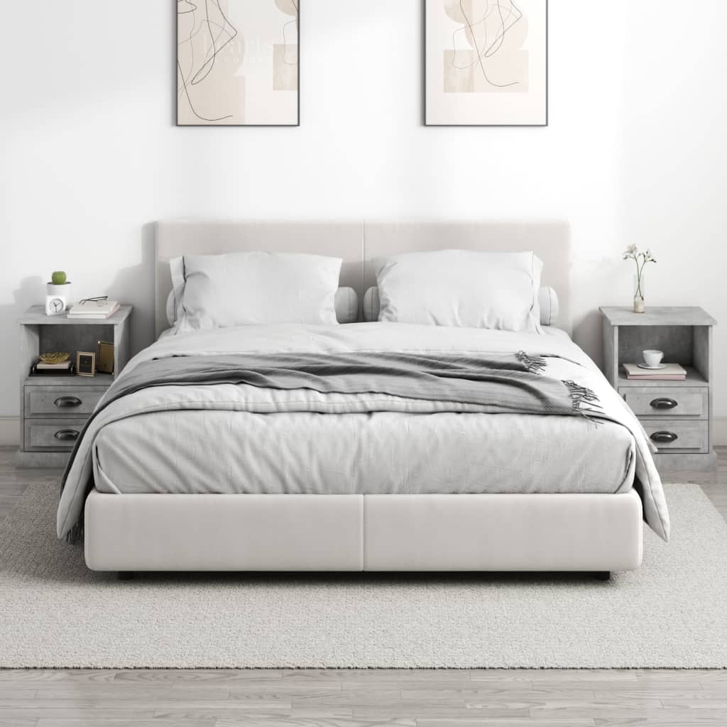Dual Ivory Whispers: Set of 2 White Bedside Cabinets