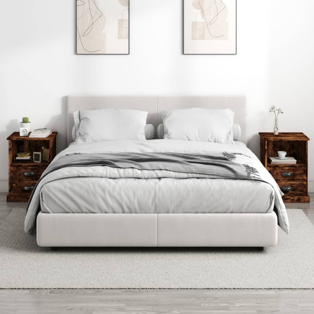 Dual Ivory Whispers: Set of 2 White Bedside Cabinets