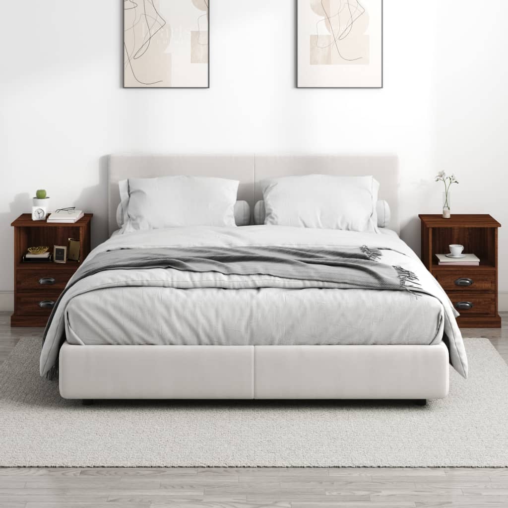 Dual Ivory Whispers: Set of 2 White Bedside Cabinets