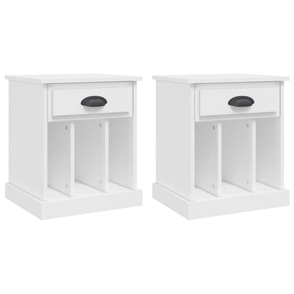 Dual Ivory Comfort: Set of 2 White Bedside Cabinets
