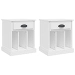 Dual Ivory Comfort: Set of 2 White Bedside Cabinets