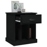 Nightfall Noir: Black Bedside Cabinet