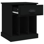 Nightfall Noir: Black Bedside Cabinet