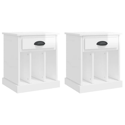 Dual Ivory Comfort: Set of 2 White Bedside Cabinets