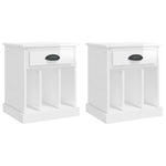 Dual Ivory Comfort: Set of 2 White Bedside Cabinets