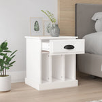 Dual Ivory Comfort: Set of 2 White Bedside Cabinets