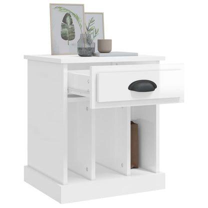 Dual Ivory Comfort: Set of 2 White Bedside Cabinets