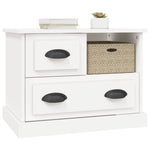 Whispering Elegance: White Bedside Cabinet