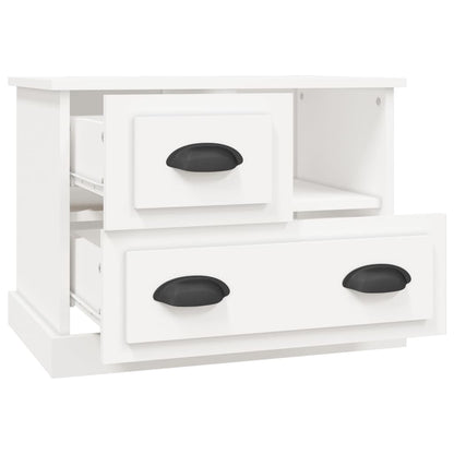 Whispering Elegance: White Bedside Cabinet