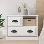 Whispering Elegance: White Bedside Cabinet