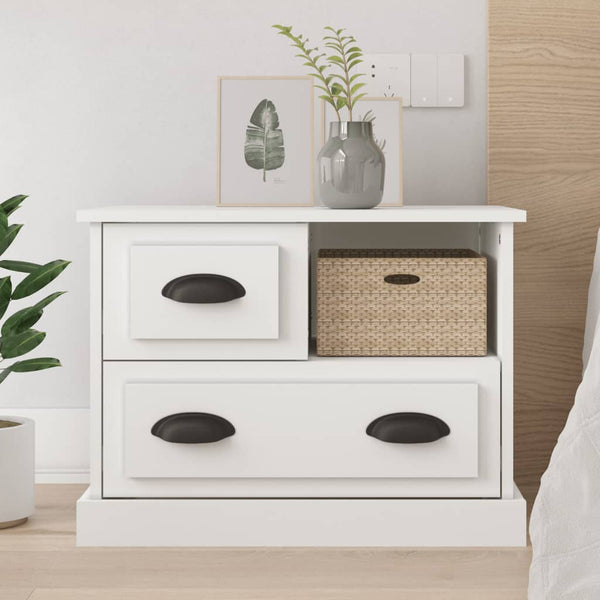  Whispering Elegance: White Bedside Cabinet