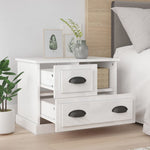 Whispering Elegance: White Bedside Cabinet