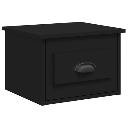 Elevated Dreamscape: Set of 2 Wall-mounted White Bedside Cabinets
