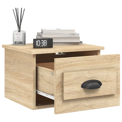Elevated Dreamscape: Set of 2 Wall-mounted White Bedside Cabinets