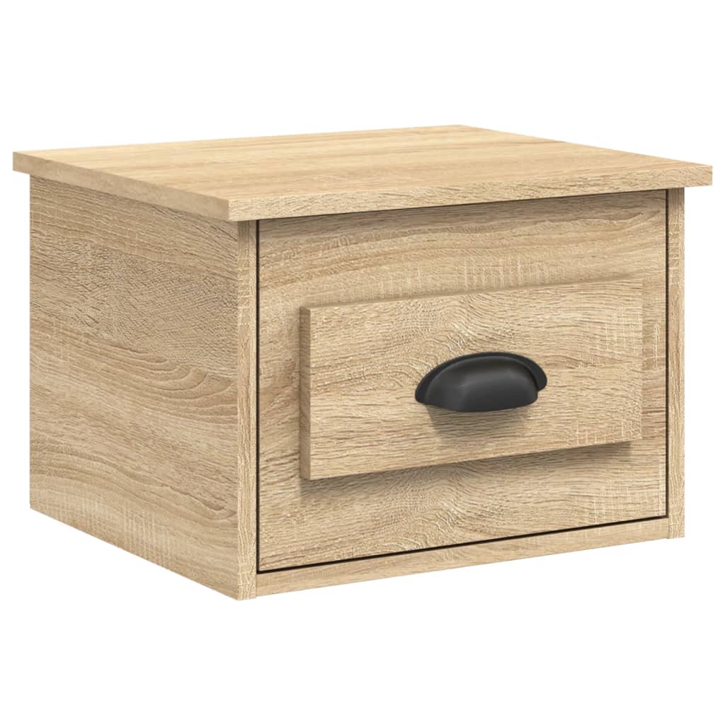 Elevated Dreamscape: Set of 2 Wall-mounted White Bedside Cabinets
