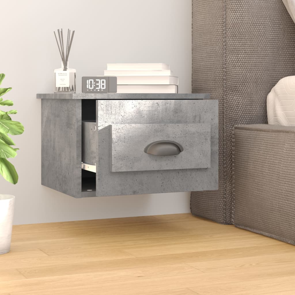 Elevated Dreamscape: Set of 2 Wall-mounted White Bedside Cabinets
