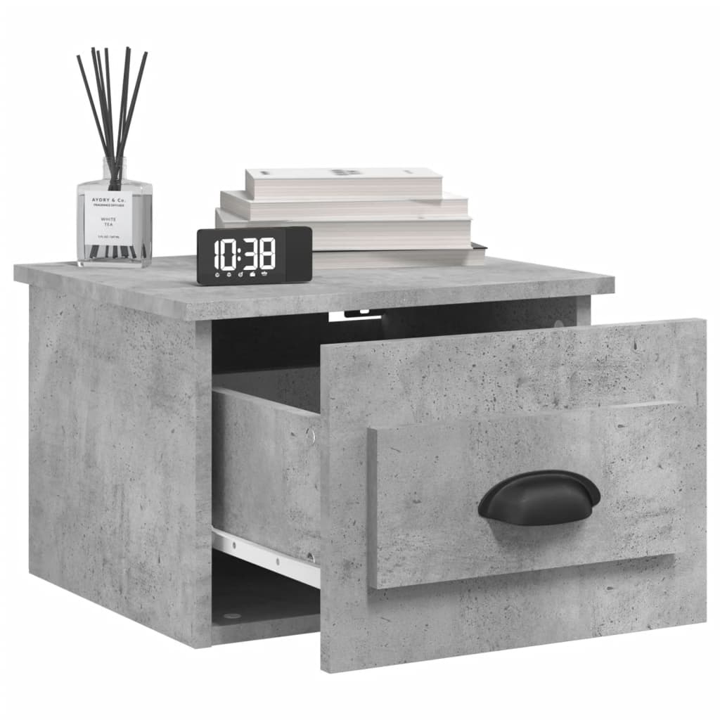 Elevated Dreamscape: Set of 2 Wall-mounted White Bedside Cabinets