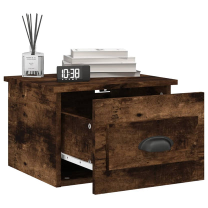 Elevated Dreamscape: Set of 2 Wall-mounted White Bedside Cabinets